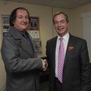 Alan Stone, left, with UKIP leader Nigel Farage.