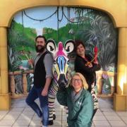 From left: Jasen Barker, Kirstie Mathieson and  Karen Chapman with Gilbert the Zebra.