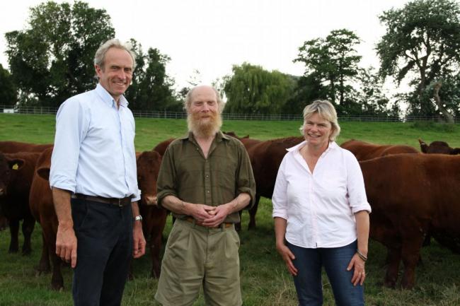 2012 overall champions Peter Greig, his wife Henri and Tim Morgan, centre, of Pipers Farm