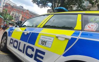 Dorset Police car stock image