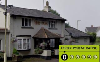 Village pub which hosts wedding receptions given zero for hygiene rating