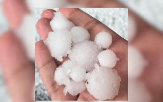 Have you ever seen hail this big? Colossal hailstones fall in Basingstoke