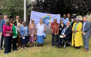 From the Windrush flag-raising ceremony outside Basingstoke and Deane Borough Council's civic office.