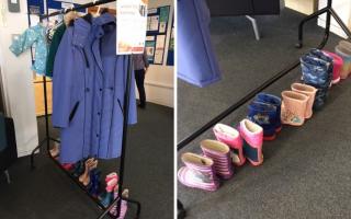 Tadley Library welly boot and coat exchange