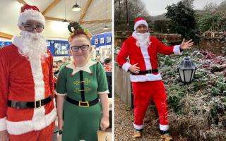 Steve Bushell has put on his Santa suit and has been raising money for Basingstoke Mencap