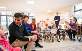 Prime Minister Rishi Sunak visits Kids Nursery in Popley