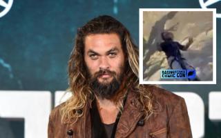 WATCH: Jason Momoa says he is 'Stoked' to come to town before jumping off cliff