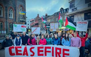 From Newbury vigil calling for Gaza ceasefire