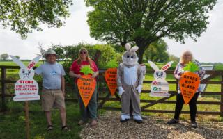 Campaigners against the solar farm proposed for Stratton's Farm