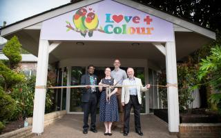Left to right: Mayor of Farnham Councillor Brodie Mauluka, Councillor Catherine Clark, the Chairman of East Hampshire District Council,  Birdworld's development director Matt Hill, Cllr Anthony Williams from East Hampshire District Council